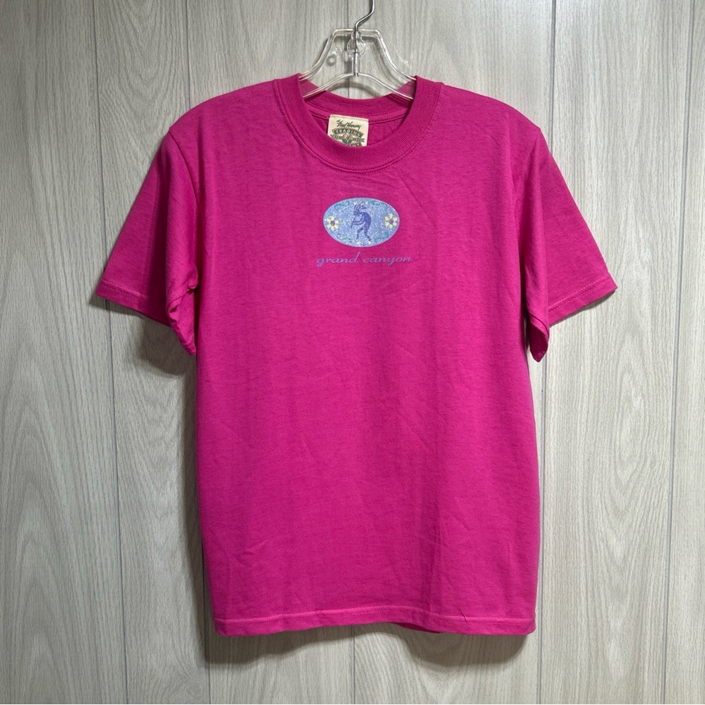 Fred Harvey Trading Co. Pink Grand Canyon Short Sleeve Shirt Size Youth Large